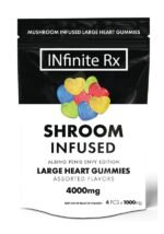 INfinite Rx Shroom Infused Albino Penis Envy Edition Large Heart Gummies Edibles (4000mg)